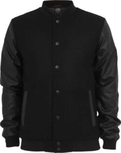 Urban Classics Herren Oldschool College Jacke - Slim Fit 19 Urban Classics Herren Oldschool College Jacke - Slim Fit -Zoe Bekleidungsgeschäft 23487 NEW 23487 TB201 black black 1