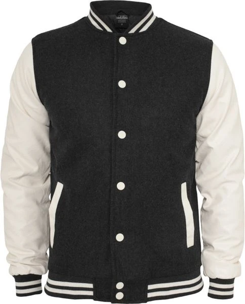 Urban Classics Herren Oldschool College Jacke - Slim Fit 5 Urban Classics Herren Oldschool College Jacke - Slim Fit – Bild 3