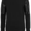 Urban Classics Herren Long Zipped Kunstleder Crewneck -Zoe Bekleidungsgeschäft 25904 4