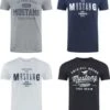 Mustang Herren T-Shirt Mustang Mehrfarbig Rundhals Regular Fit S Bis 6XL 4er Pack