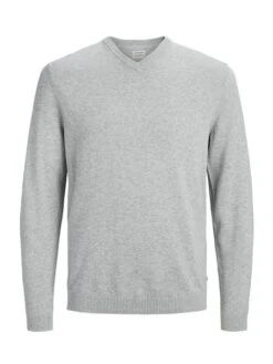 Jack &amp; Jones Herren V-Ausschnitt Pullover JJEBASIC KNIT V-NECK -Zoe Bekleidungsgeschäft 37776 12137194lgm