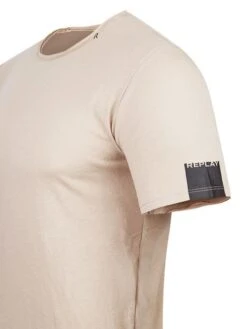 Replay Herren T-Shirt Basic Jersey Crew Neck -Zoe Bekleidungsgeschäft 37777 Replay M3590 000 2660 803 beige seite