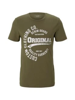 Tom Tailor Denim Herren Rundhals T-Shirt 100% Baumwolle Mit Frontprint S M L XL XXL -Zoe Bekleidungsgeschäft 40409 TOM TAILOR D 008 11279 1016714