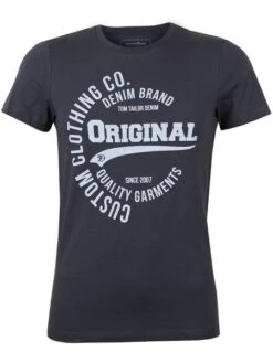 Tom Tailor Denim Herren Rundhals T-Shirt 100% Baumwolle Mit Frontprint S M L XL XXL -Zoe Bekleidungsgeschäft 40409 TomTailor 1016714 XX 12 10899