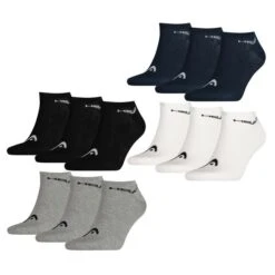 HEAD Herren Damen Unisex Sneaker Basic Sport Socken - 6er 9er 12er Multipack