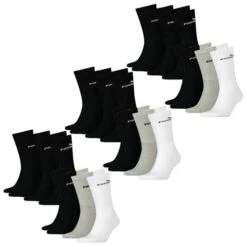 PUMA Classic Socken Sport Baumwolle 18er Pack 35-38 39-42 43-46 -Zoe Bekleidungsgeschäft 42765 7308 BlackundG W B 18er