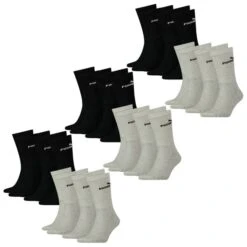 PUMA Classic Socken Sport Baumwolle 18er Pack 35-38 39-42 43-46 -Zoe Bekleidungsgeschäft 42765 7308 BlackundGrey 18er