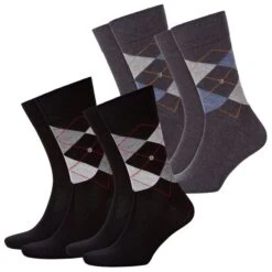 Burlington Herren Socken Everyday Mix 40-46 - 4er 6er 8er Multipack -Zoe Bekleidungsgeschäft 43780 21044 BlackundAnthracite 4er