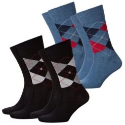 Burlington Herren Socken Everyday Mix 40-46 - 4er 6er 8er Multipack -Zoe Bekleidungsgeschäft 43780 21044 BlackundDenim 4er