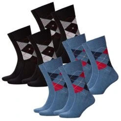 Burlington Herren Socken Everyday Mix 40-46 - 4er 6er 8er Multipack -Zoe Bekleidungsgeschäft 43780 21044 BlackundDenim 8er
