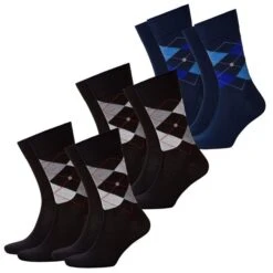 Burlington Herren Socken Everyday Mix 40-46 - 4er 6er 8er Multipack -Zoe Bekleidungsgeschäft 43780 21044 BlackundMarine 6er