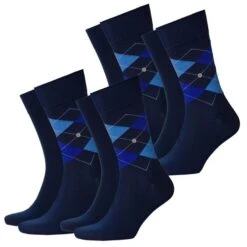 Burlington Herren Socken Everyday Mix 40-46 - 4er 6er 8er Multipack -Zoe Bekleidungsgeschäft 43780 21044 Marine 6120 4er