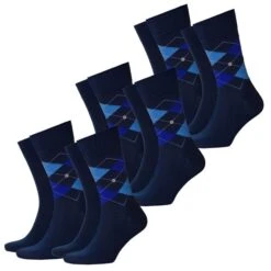 Burlington Herren Socken Everyday Mix 40-46 - 4er 6er 8er Multipack -Zoe Bekleidungsgeschäft 43780 21044 Marine 6120 6er
