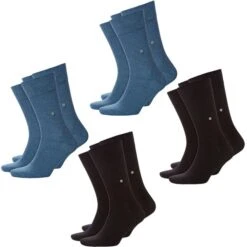 Burlington Herren Socken Everyday 4er 6er 8er Multipack -Zoe Bekleidungsgeschäft 44020 45269 21045 Black und Light Denim 8er