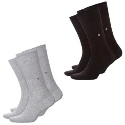 Burlington Herren Socken Everyday 4er 6er 8er Multipack -Zoe Bekleidungsgeschäft 44020 45269 21045 Black und Light Grey 4er