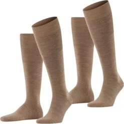 Falke Herren Kniestrümpfe Airport 2er 3er 4er Multipack -Zoe Bekleidungsgeschäft 44026 42186 15435 2er Nutmeg Mel