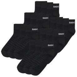 Skechers Unisex Quarter Socken Mesh Ventilation 18er Aktionspack -Zoe Bekleidungsgeschäft 44192 SK42017 Black 18er