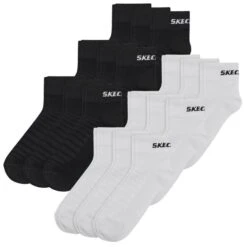 Skechers Unisex Quarter Socken Mesh Ventilation 18er Aktionspack -Zoe Bekleidungsgeschäft 44192 SK42017 BlackundWhite 18er