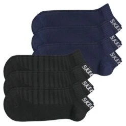 Skechers Unisex Sneaker Socken Mesh Ventilation - 6er 9er 12er Multipack -Zoe Bekleidungsgeschäft 44193 SK43022 BlackundNavy 6er