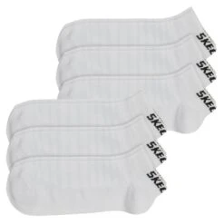 Skechers Unisex Sneaker Socken Mesh Ventilation - 6er 9er 12er Multipack -Zoe Bekleidungsgeschäft 44193 SK43022 White 6er