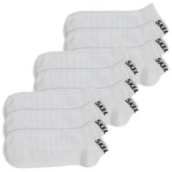 Skechers Unisex Sneaker Socken Mesh Ventilation - 6er 9er 12er Multipack -Zoe Bekleidungsgeschäft 44193 SK43022 White 9er