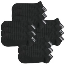 Skechers Unisex Sneaker Socken Mesh Ventilation - 6er 9er 12er Multipack -Zoe Bekleidungsgeschäft 44193 SK43022 black 12er