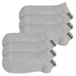 Skechers Unisex Sneaker Socken Mesh Ventilation - 6er 9er 12er Multipack -Zoe Bekleidungsgeschäft 44193 SK43022 grey 6er