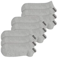 Skechers Unisex Sneaker Socken Mesh Ventilation - 6er 9er 12er Multipack -Zoe Bekleidungsgeschäft 44193 SK43022 grey 9er