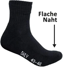 DAILYSOXX Herren Short Crew Socken Everyday Mit Frotteesohle - 7, 14 Oder 21 Paar -Zoe Bekleidungsgeschäft 44449 Naehte