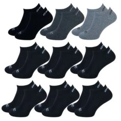O'Neill Unisex Sneaker Socken - 6er 9er 12er Multipack -Zoe Bekleidungsgeschäft 44728 730003 BlackundGrey Antracite Black 9er