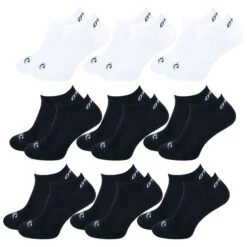 O'Neill Unisex Sneaker Socken - 6er 9er 12er Multipack -Zoe Bekleidungsgeschäft 44728 730003 BlackundWhite 9er