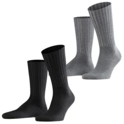 Falke Herren Socken Nelson 2er 3er 4er Multipack -Zoe Bekleidungsgeschäft 44856 14497 BlackundDark Grey 3070 2er