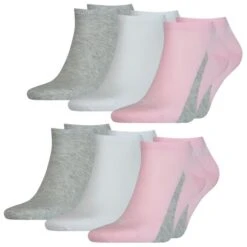 Puma Unisex Herren Damen Sneaker Socken LIFESTYLE 6er 9er 12er Multipack -Zoe Bekleidungsgeschäft 44894 100000956 Basic Pink 004 6er
