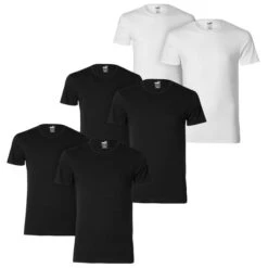Puma Herren T-Shirt Basic Crew Regular Fit 4er 6er 8er Multipack -Zoe Bekleidungsgeschäft 44902 100000889 BlackundWhite 6er