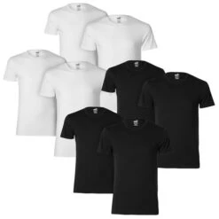 Puma Herren T-Shirt Basic Crew Regular Fit 4er 6er 8er Multipack -Zoe Bekleidungsgeschäft 44902 100000889 BlackundWhite 8er