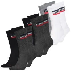 Levis Unisex Sportsocken Regular Cut Sportswear Logo 4er 6er 8er Multipack 38 Levis Unisex Sportsocken Regular Cut Sportswear Logo 4er 6er 8er Multipack -Zoe Bekleidungsgeschäft 44986 902012001 BlackundWhite Grey 062 6er 1