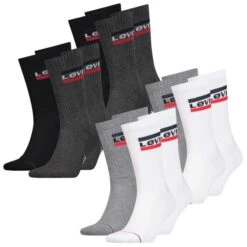 Levis Unisex Sportsocken Regular Cut Sportswear Logo 4er 6er 8er Multipack 36 Levis Unisex Sportsocken Regular Cut Sportswear Logo 4er 6er 8er Multipack -Zoe Bekleidungsgeschäft 44986 902012001 BlackundWhite Grey 062 8er