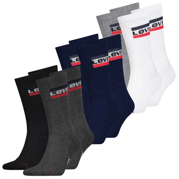Levis Unisex Sportsocken Regular Cut Sportswear Logo 4er 6er 8er Multipack 3 Levis Unisex Sportsocken Regular Cut Sportswear Logo 4er 6er 8er Multipack