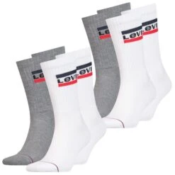 Levis Unisex Sportsocken Regular Cut Sportswear Logo 4er 6er 8er Multipack 25 Levis Unisex Sportsocken Regular Cut Sportswear Logo 4er 6er 8er Multipack -Zoe Bekleidungsgeschäft 44986 902012001 White Grey 062 4er