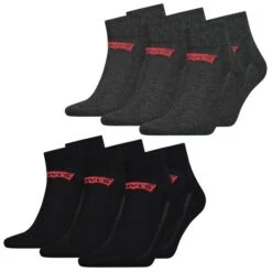 Levis Unisex Quarter Sportsocken Mid Cut Batwing Logo 6er 9er 12er Multipack 31 Levis Unisex Quarter Sportsocken Mid Cut Batwing Logo 6er 9er 12er Multipack -Zoe Bekleidungsgeschäft 45016 903051001 BlackundAnthracite Melange Black 267 6er
