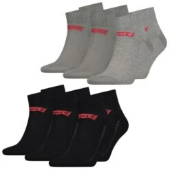 Levis Unisex Quarter Sportsocken Mid Cut Batwing Logo 6er 9er 12er Multipack 30 Levis Unisex Quarter Sportsocken Mid Cut Batwing Logo 6er 9er 12er Multipack -Zoe Bekleidungsgeschäft 45016 903051001 BlackundMiddle Grey Melange 758 6er