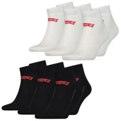 Levis Unisex Quarter Sportsocken Mid Cut Batwing Logo 6er 9er 12er Multipack 33 Levis Unisex Quarter Sportsocken Mid Cut Batwing Logo 6er 9er 12er Multipack -Zoe Bekleidungsgeschäft 45016 903051001 BlackundWhite 300 6er