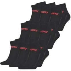 Levis Unisex Quarter Sportsocken Mid Cut Batwing Logo 6er 9er 12er Multipack 34 Levis Unisex Quarter Sportsocken Mid Cut Batwing Logo 6er 9er 12er Multipack -Zoe Bekleidungsgeschäft 45016 903051001 Jet Black 884 9er