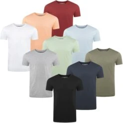Riverso Herren Basic T-Shirt RIVAaron Regular Fit 4er Pack