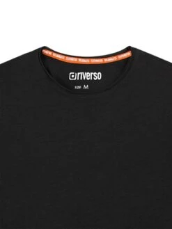Riverso Herren Basic T-Shirt RIVJonas Regular Fit -Zoe Bekleidungsgeschäft 45158 RIVJonas H16180Z20539AJD 24000 schwarz detail