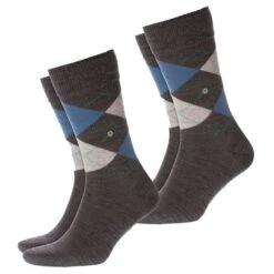 Burlington Herren Socken Edinburgh 2er 3er 4er Multipack -Zoe Bekleidungsgeschäft 45220 21182 Anthra mel 3090 2er