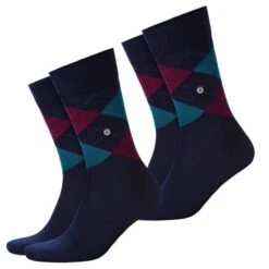 Burlington Herren Socken Edinburgh 2er 3er 4er Multipack -Zoe Bekleidungsgeschäft 45220 21182 Dark Navy 6376 2er