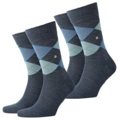 Burlington Herren Socken Edinburgh 2er 3er 4er Multipack -Zoe Bekleidungsgeschäft 45220 21182 Darkblue 6697 2er