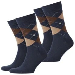 Burlington Herren Socken Edinburgh 2er 3er 4er Multipack -Zoe Bekleidungsgeschäft 45220 21182 Navy 6143 2er