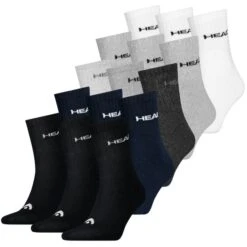 HEAD Unisex Sportsocken Short Crew 6er 9er 12er Multipack